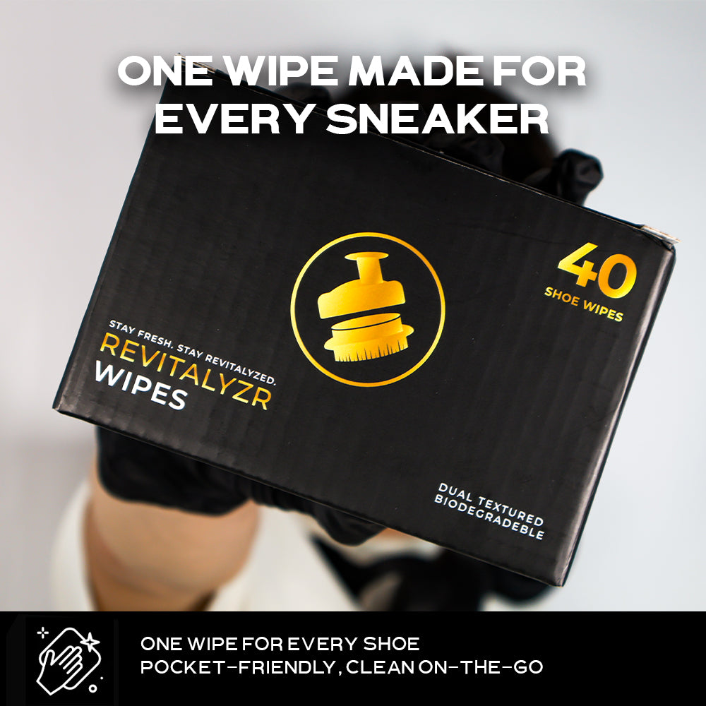 Dual-Textured Shoe Cleaning Wipes 40 Count – Safe on Sneakers, Leather, Canvas, Rubber – Removes Dirt, Scuffs, and Stains